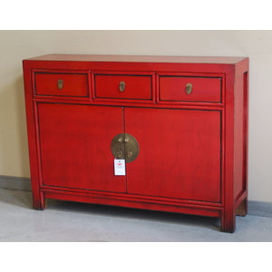 CREDENZE, MADIE - STRETTO BUFFET DEL GANZU LACCA ROSSA - CM-08644