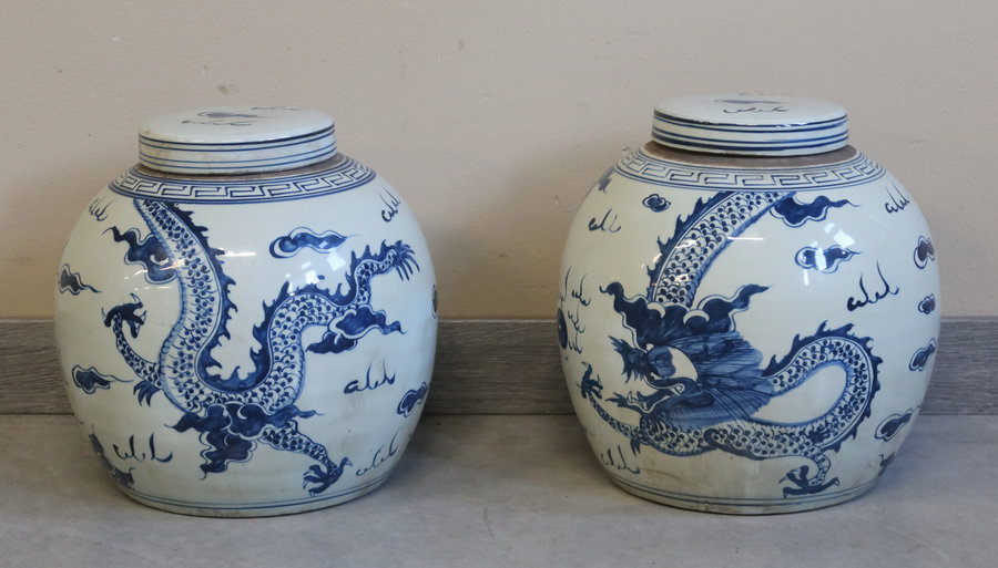 VASI - VASO CINESE IN CERAMICA DECORATA - VV-08655