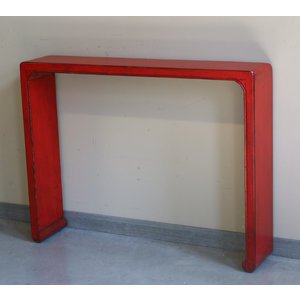 TAVOLI, CONSOLLES, SCRITTOI - CONSOLLE CINESE RIGOROSA LACCA ROSSA - TC-08779