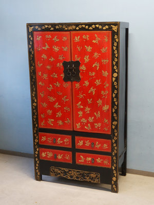 ARMADI - ARMADIO CINESE DELLO SHANXI LACCA BICOLORE - AA-08836