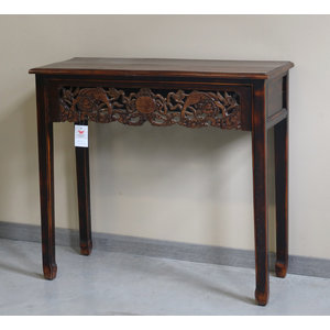TAVOLI, CONSOLLES, SCRITTOI - CONSOLLE CON GREMBIULE INTAGLIATO - TC-08853