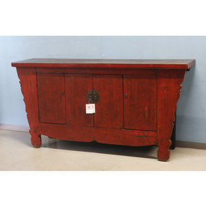 CREDENZE, MADIE - CREDENZA CINESE AD ALTARE CON DECORO LIEVE - CM-08928