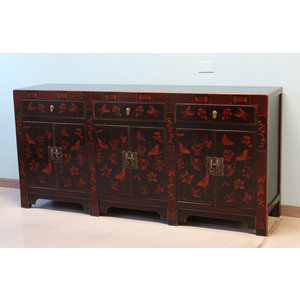 CREDENZE, MADIE - CREDENZA CINESE DI SHANXI TRIPLO VANO - CM-09006