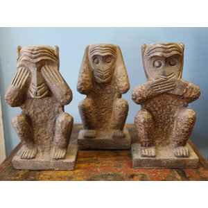 STATUE - STATUETTE TRIS SCIMMIETTE - SS-09214