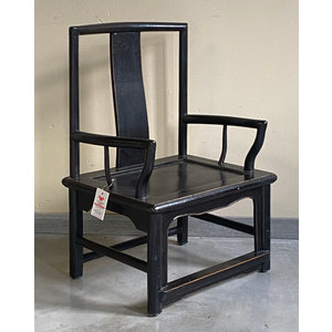 SEDIE, PANCHE - SEDIA BASSA CINESE IN LACCA NERA - SP-09257