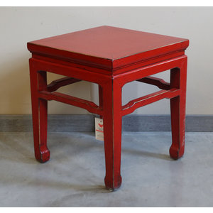 TAVOLI, TAVOLINI BASSI - TAVOLINO QUADRATO LACCA ROSSA - TT-09452