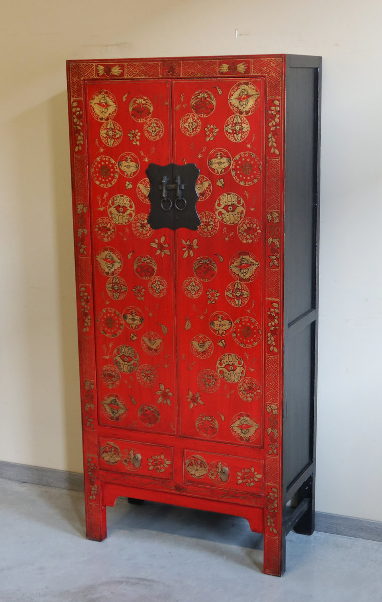 ARMADI - STRETTO ARMADIO SHANXI DECORATO - AA-09496