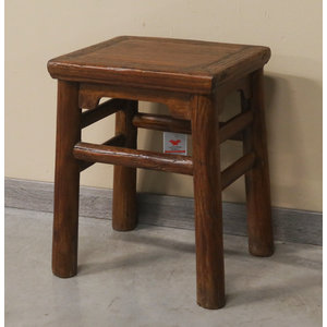 SEDIE, PANCHE - SGABELLO OLMO CINESE A TRAPEZIO  - SP-09678