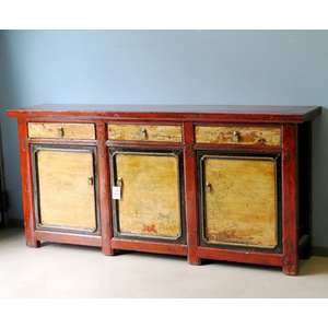 CREDENZE, MADIE - GRANDE CREDENZA CINESE DEL GANZU DECORO LIEVE - CM-09748