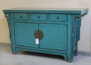 CREDENZE, MADIE - CREDENZA CINESE LACCATA CON ALI INTAGLIATE - CM-09792