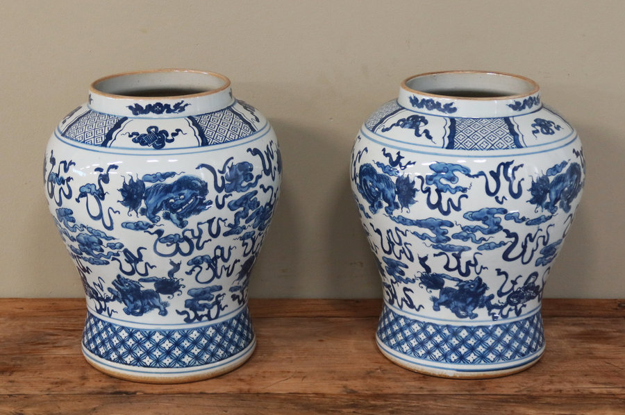 VASI - VASO CINESE IN CERAMICA DECORATA - VV-09904