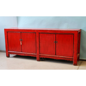 CREDENZE, MADIE - CREDENZA MONGOLIA LACCA ROSSA 4 ANTE - CM-10063