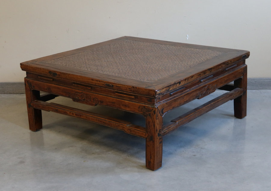 TAVOLI, TAVOLINI BASSI - TAVOLO CINESE QUADRATO PIANO RATTAN - TT-10142