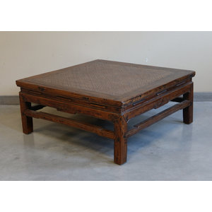 TAVOLI, TAVOLINI BASSI - TAVOLO CINESE QUADRATO PIANO RATTAN - TT-10142