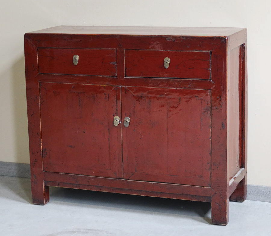 CREDENZE, MADIE - CREDENZA CINESE LACCA BORDEUAX - CM-10264