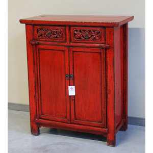 CREDENZINE, STIPI - ALTO CREDENZINO IN LACCA ROSSA 2A2C - CS-10265