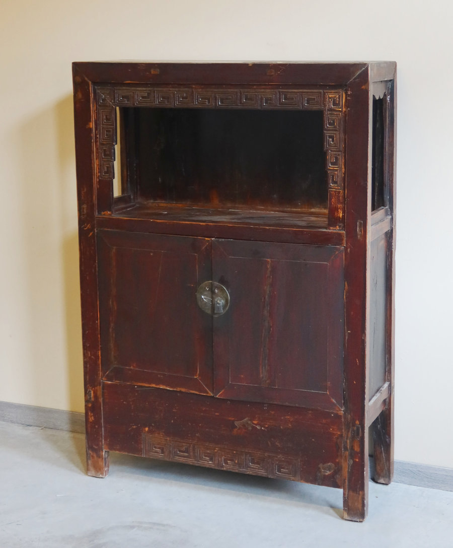 ARMADI - ALTA CREDENZA OLMO CINESE CON VANO GIORNO - AA-10356