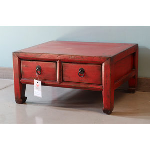 TAVOLI, TAVOLINI BASSI - TAVOLINO LACCA ROSSA 2C - TT-10360