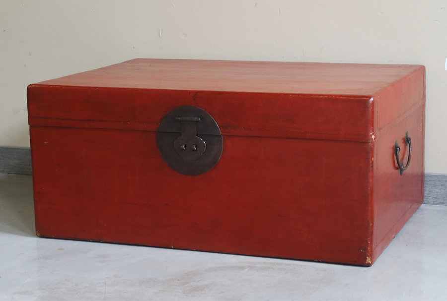 BAULI - BAULE IN CUOIO ROSSO - BB-10508