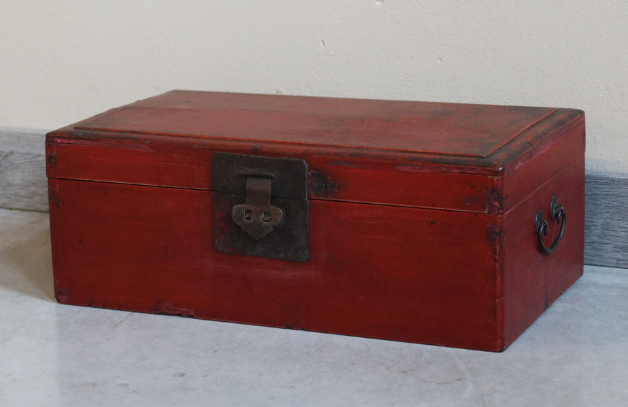 SCATOLE, COFANETTI E BAULETTI - BAULETTO CINESE LACCA ROSSA - SC-10519
