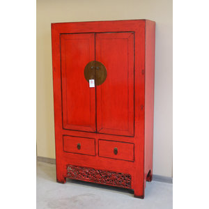 ARMADI - ARMADIO CINESE DELLO SHANDONG LACCA ROSSA - AA-10568