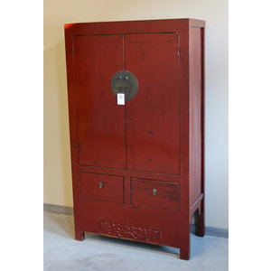 ARMADI - ARMADIO CINESE DELLO SHANDONG LACCA BORDEAUX - AA-10569