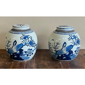 VASI - VASI STONDATI IN CERAMICA DECORATA E COPERCHIO - VV-10627