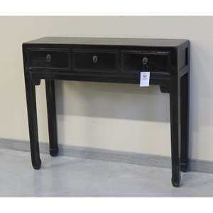 TAVOLI, CONSOLLES, SCRITTOI - CONSOLLE CINESE 3C LACCA NERA - TC-10790
