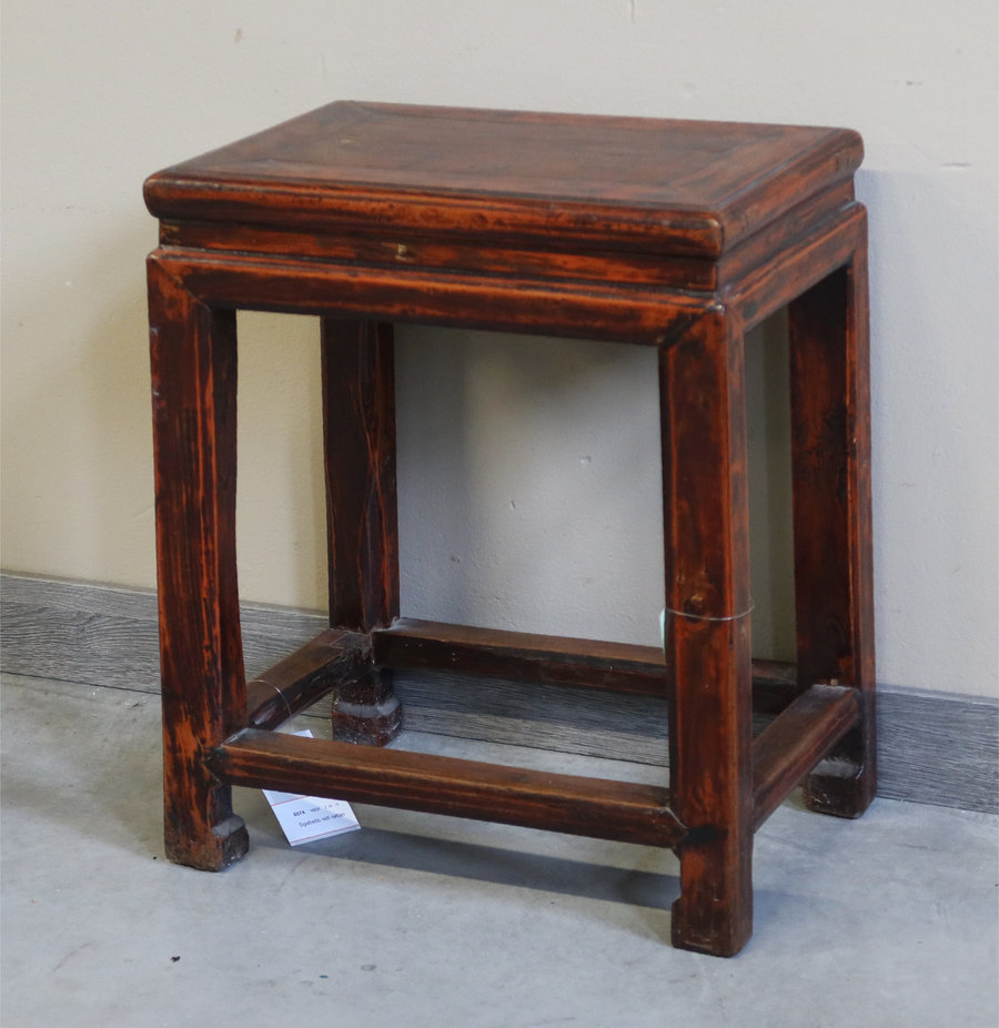 SEDIE, PANCHE - SGABELLO RETTANGOLARE OLMO CINESE  - SP-10885