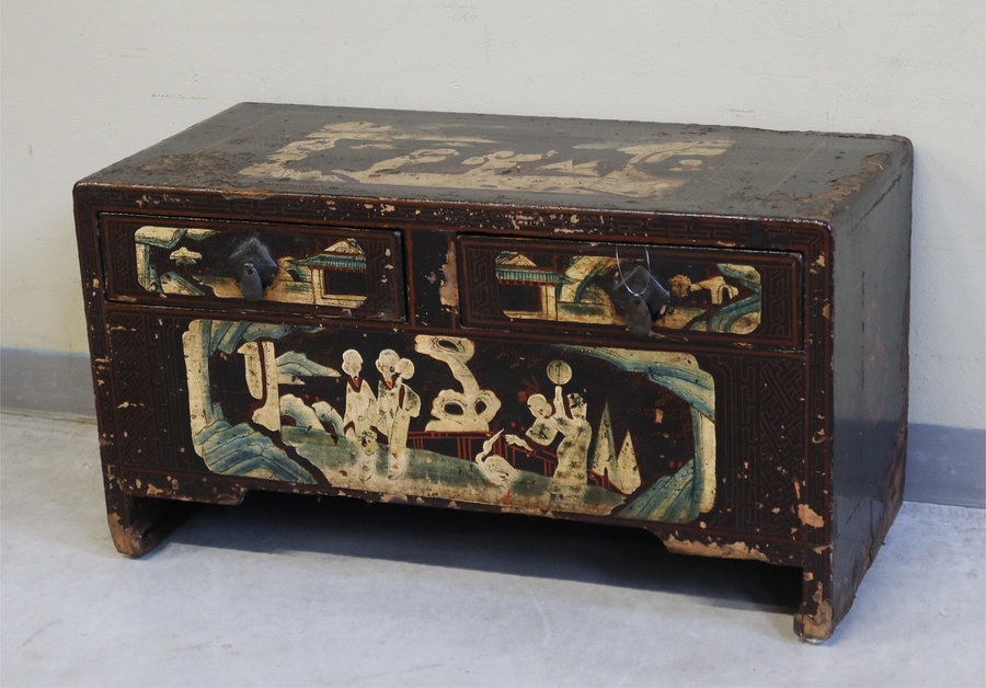 CREDENZINE, STIPI - STIPO COMODINO SHANXI DECORATO - CS-10939