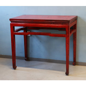 TAVOLI, CONSOLLES, SCRITTOI - AVOLO CONSOLLE CINESE LACCA ROSSA - TC-10969