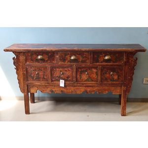 CREDENZE, MADIE - CREDENZA/CONSOLLE ALTARE OLMO CINESE - CM-10970