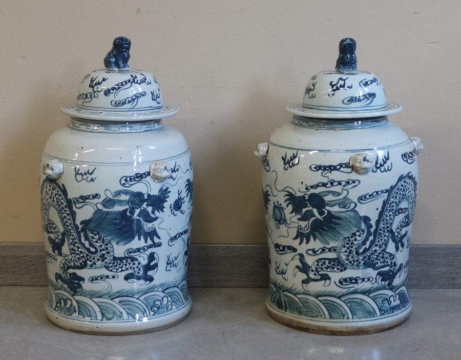 VASI - VASO CERAMICA DECORATA E COPERCHIO - VV-10984