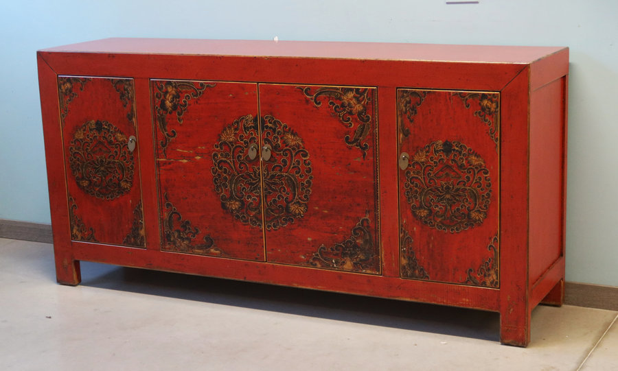 CREDENZE, MADIE - CREDENZA MONGOLIA 4 ANTE DECORATE - CM-11010