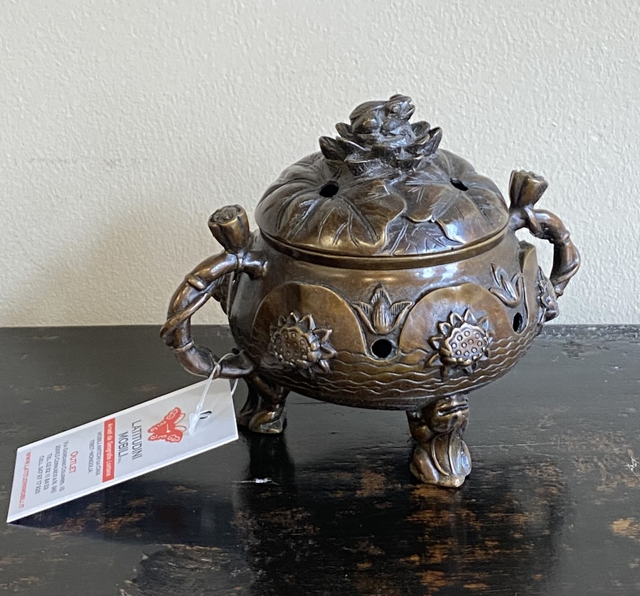 OGGETTI, COMPLEMENTI - PORTAINCENSO CINESE IN OTTONE - OC-11159