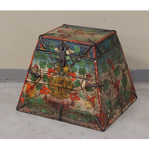 SCATOLE, COFANETTI E BAULETTI - BAULETTO TIBET A TRONCO DI PIRAMIDE - SC-11181