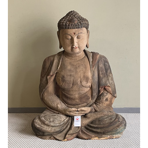 STATUE - GRANDE STATUA DEL BUDDHA IN LEGNO - SS-11219