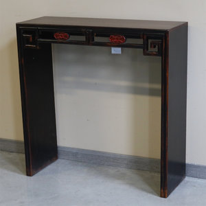 TAVOLI, CONSOLLES, SCRITTOI - CONSOLLE CINESE CON INTAGLI E FIANCHI A PANNELLO - TC-11292