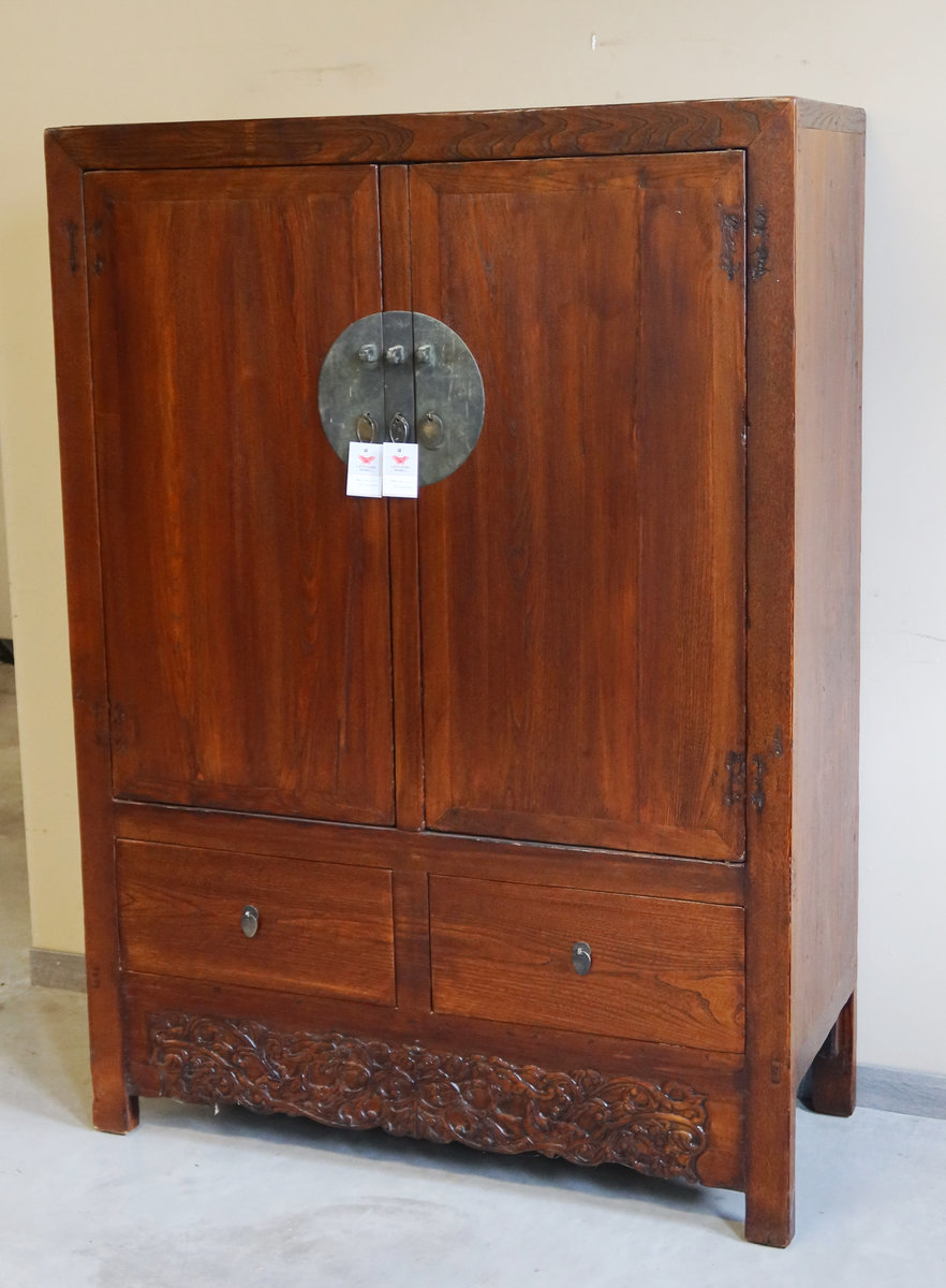 ARMADI - ARMADIO OLMO CINESE 2 ANTE 2 CASSETTI - AA-11295