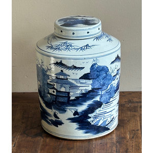 VASI - VASO CILINDRICO CERAMICA DECORATA - VV-11344