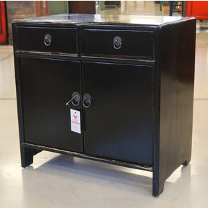 CREDENZINE, STIPI - COMODINO CINESE LACCA NERA - CS-11355