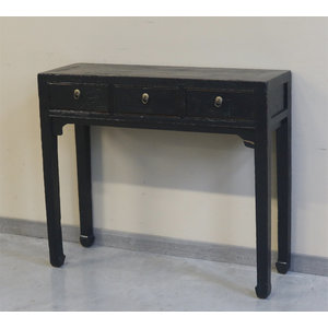 TAVOLI, CONSOLLES, SCRITTOI - CONSOLLE CINESE LACCA NERA - TC-11503