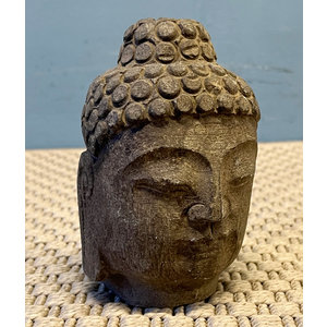 STATUE - TESTA BUDDHA MIGNON IN PIETRA - SS-11504