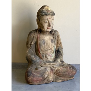 STATUE - GRANDE STATUA LIGNEA DEL BUDDHA - SS-11596