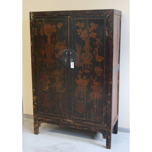 ARMADI - GRANDE ARMADIO SHANXI NERO DECORATO - AA-11652
