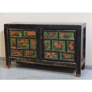 CREDENZE, MADIE - MADIA MONGOLIA 2 PANNELLI FORMELLE DECORATE - CM-11655