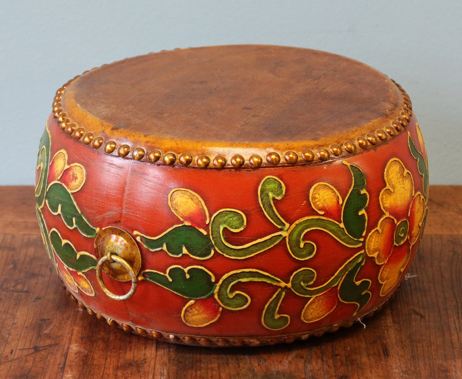 OGGETTI, COMPLEMENTI - TAMBURELLO TIBETANO DECORATO  - OC-11658