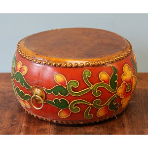 OGGETTI, COMPLEMENTI - TAMBURELLO TIBETANO DECORATO  - OC-11658