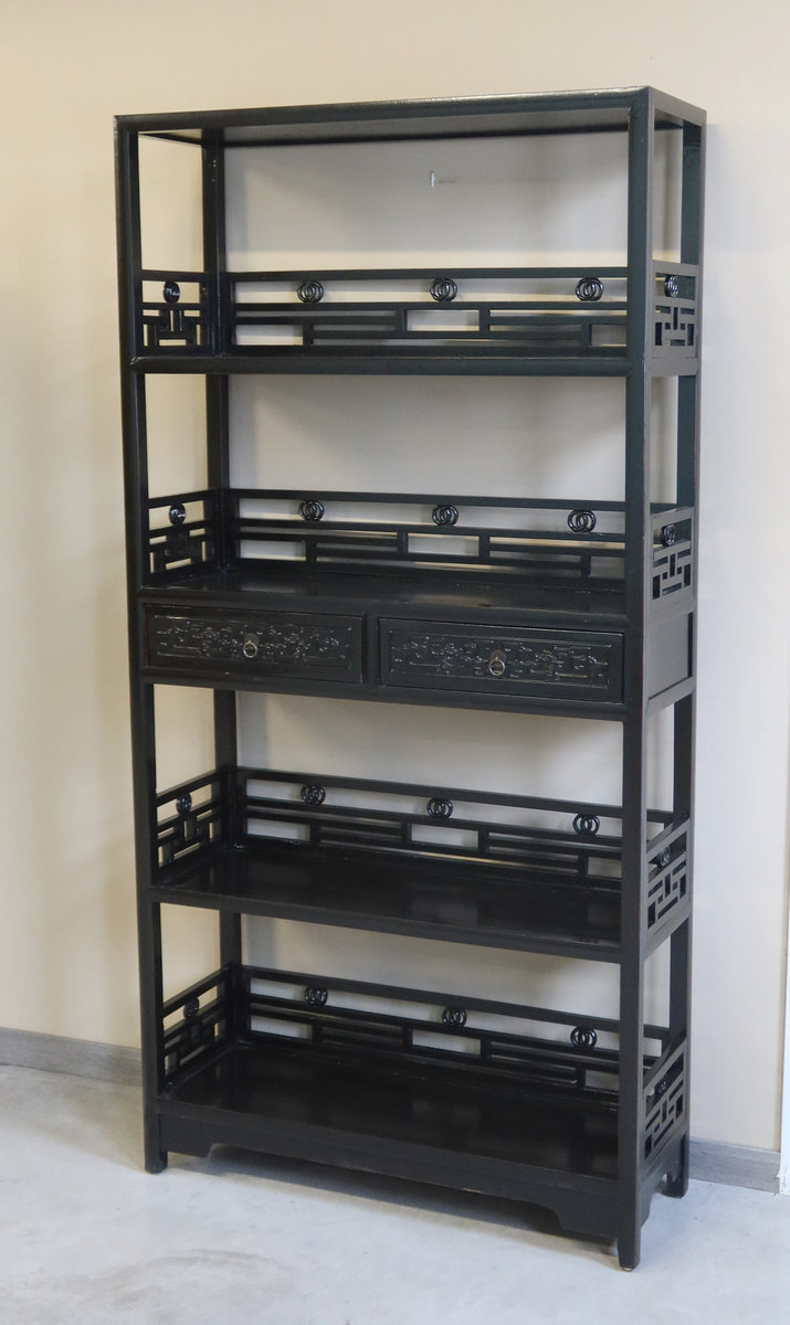 ARMADI - LIBRERIA CINESE LACCA NERA - AA-11659