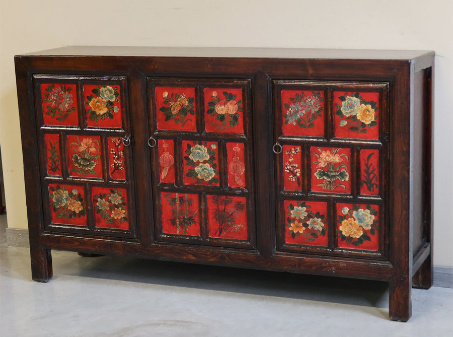 CREDENZE, MADIE - MADIA MONGOLIA 2 ANTE A FORMELLE DECORATE - CM-11737
